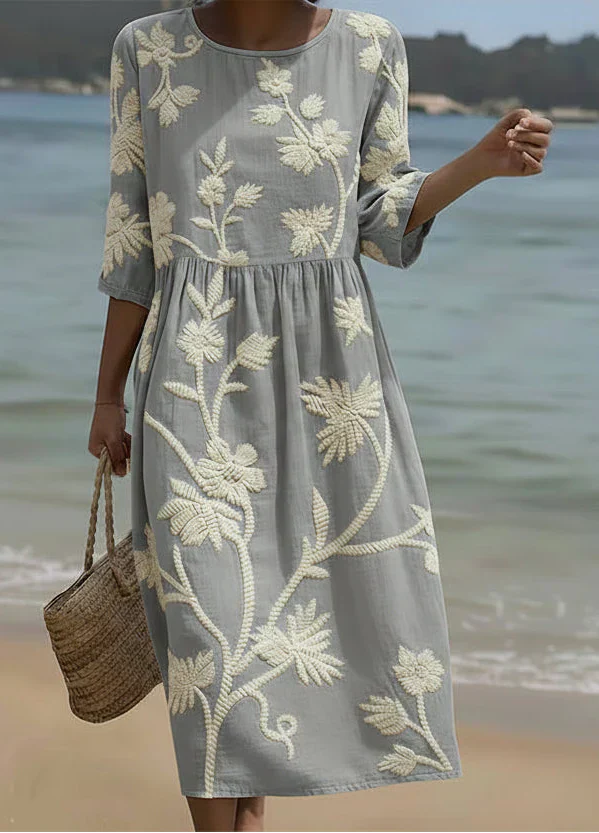 Vestito informale da donna con stampa floreale