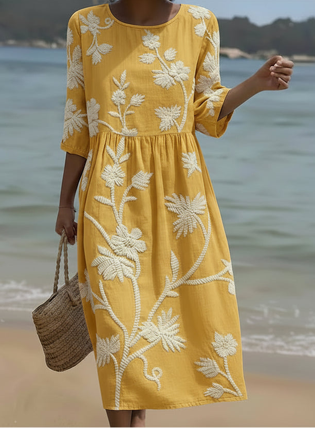 Vestito informale da donna con stampa floreale