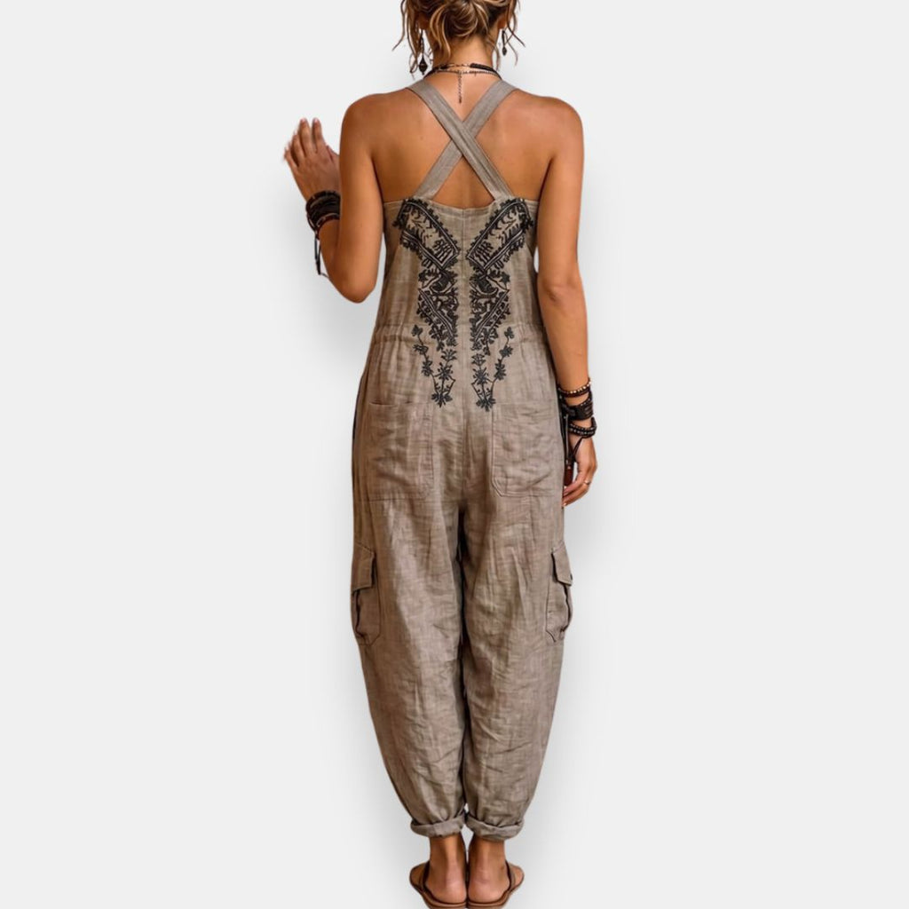 Erminilde | Salopette Boho Ricamata
