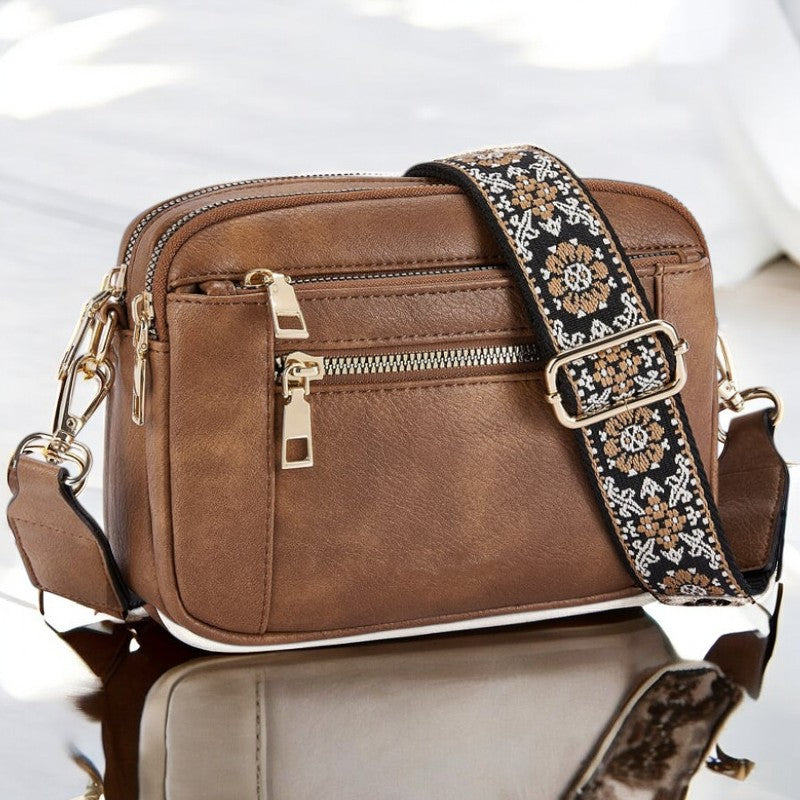Borsa a tracolla in pelle raffinata Camille