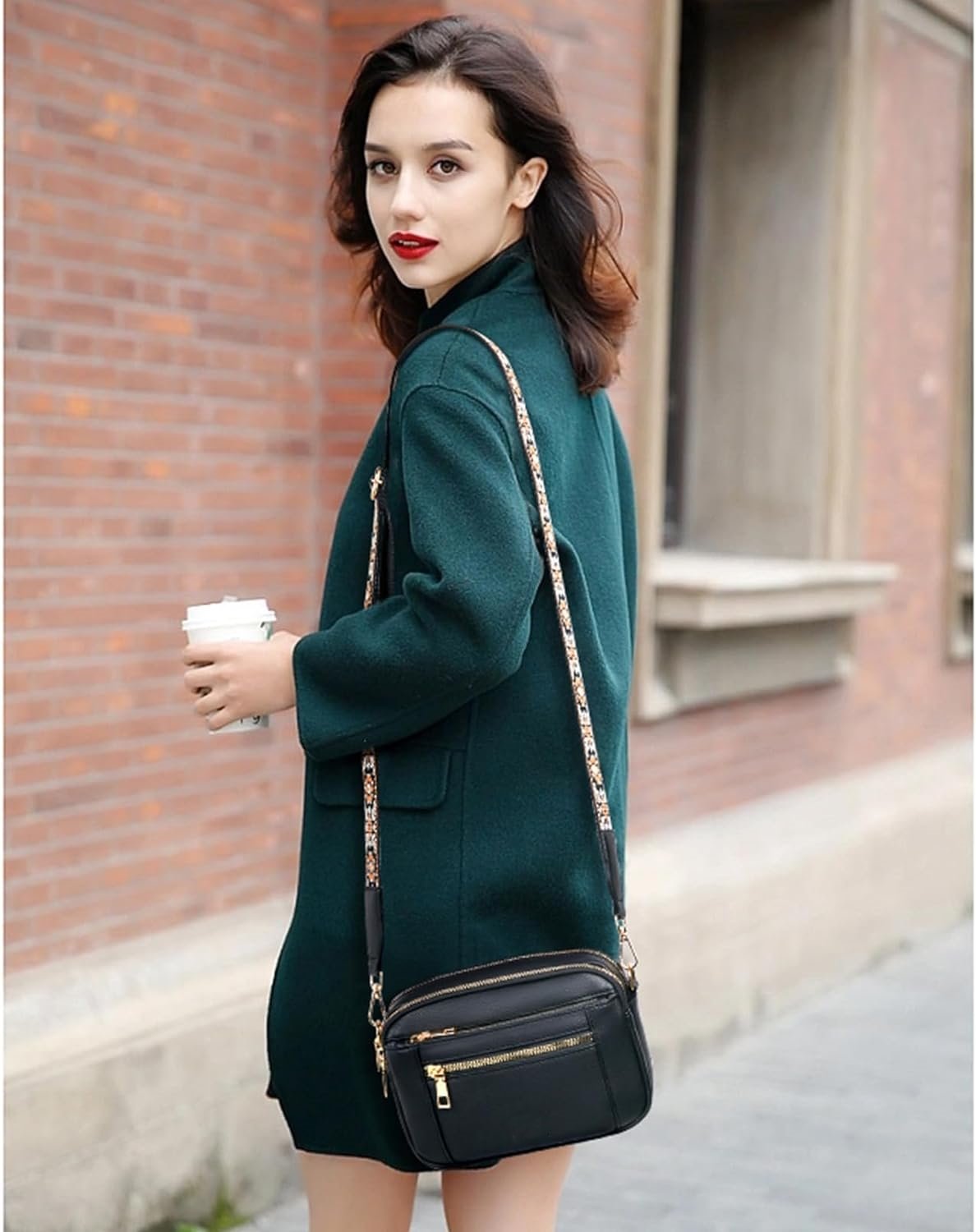 Borsa a tracolla in pelle raffinata Camille