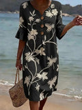Vestito informale da donna con stampa floreale