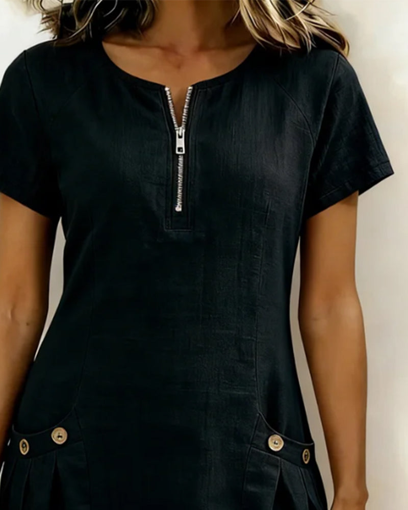 Valenza Torino | Abito in cotone con zip