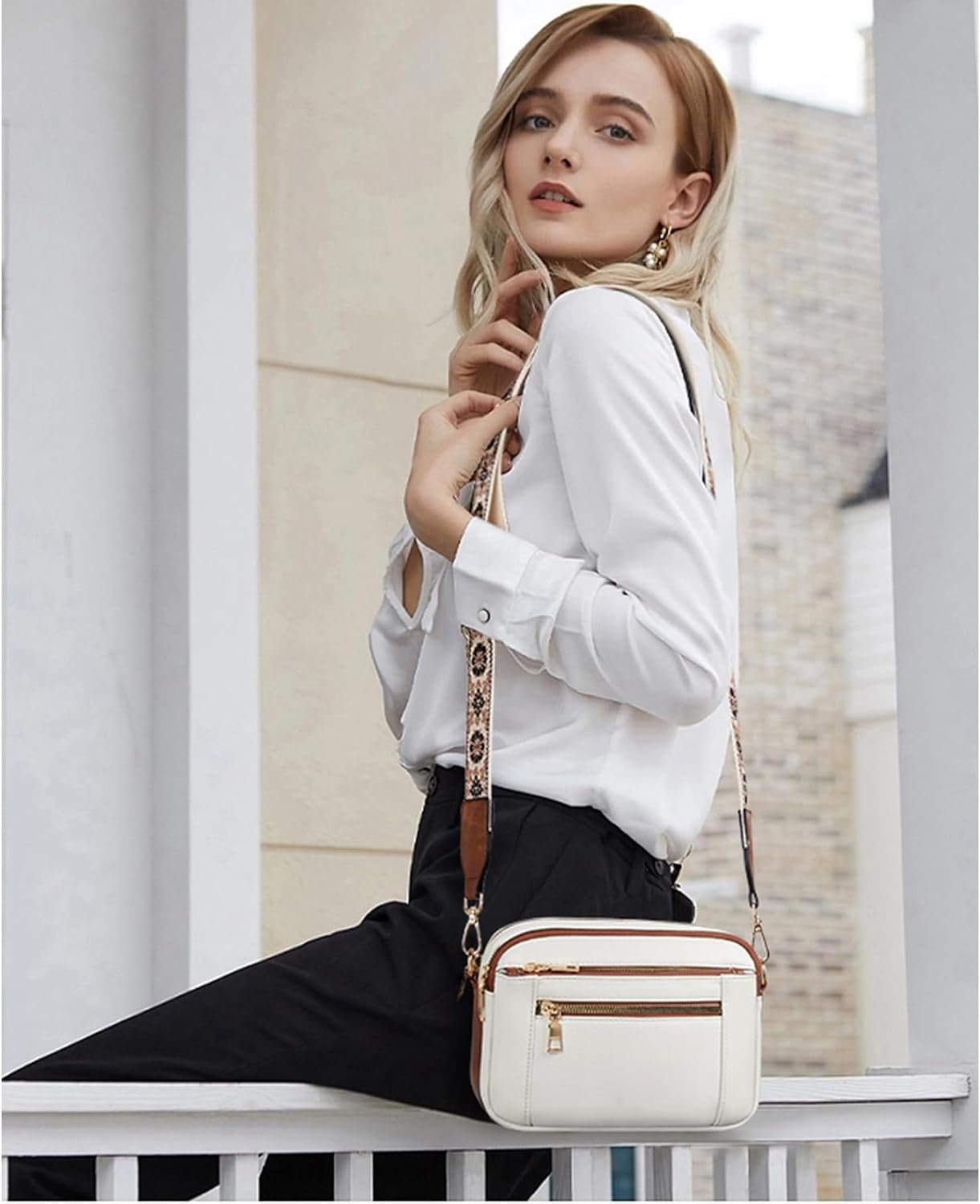Borsa a tracolla in pelle raffinata Camille