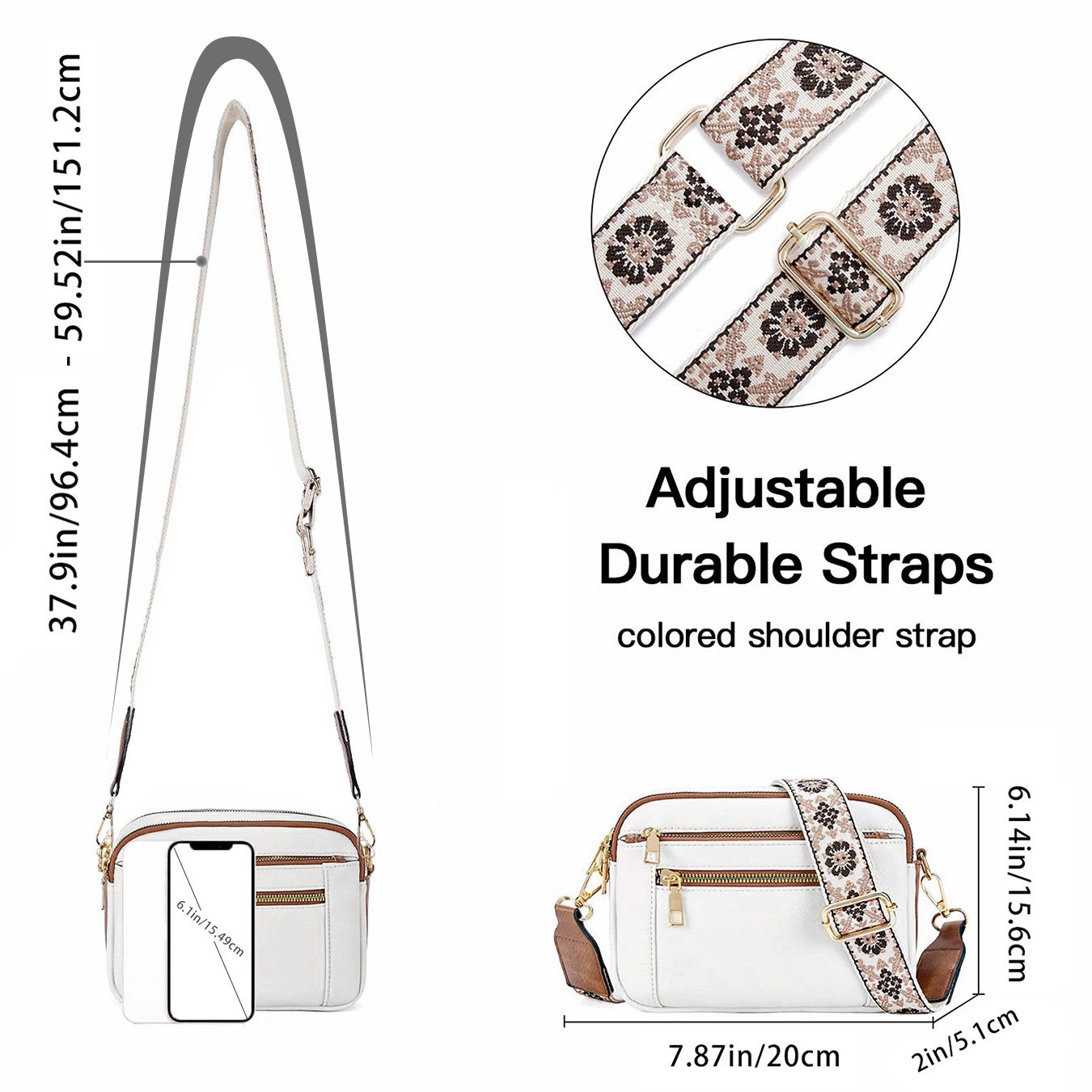 Borsa a tracolla in pelle raffinata Camille