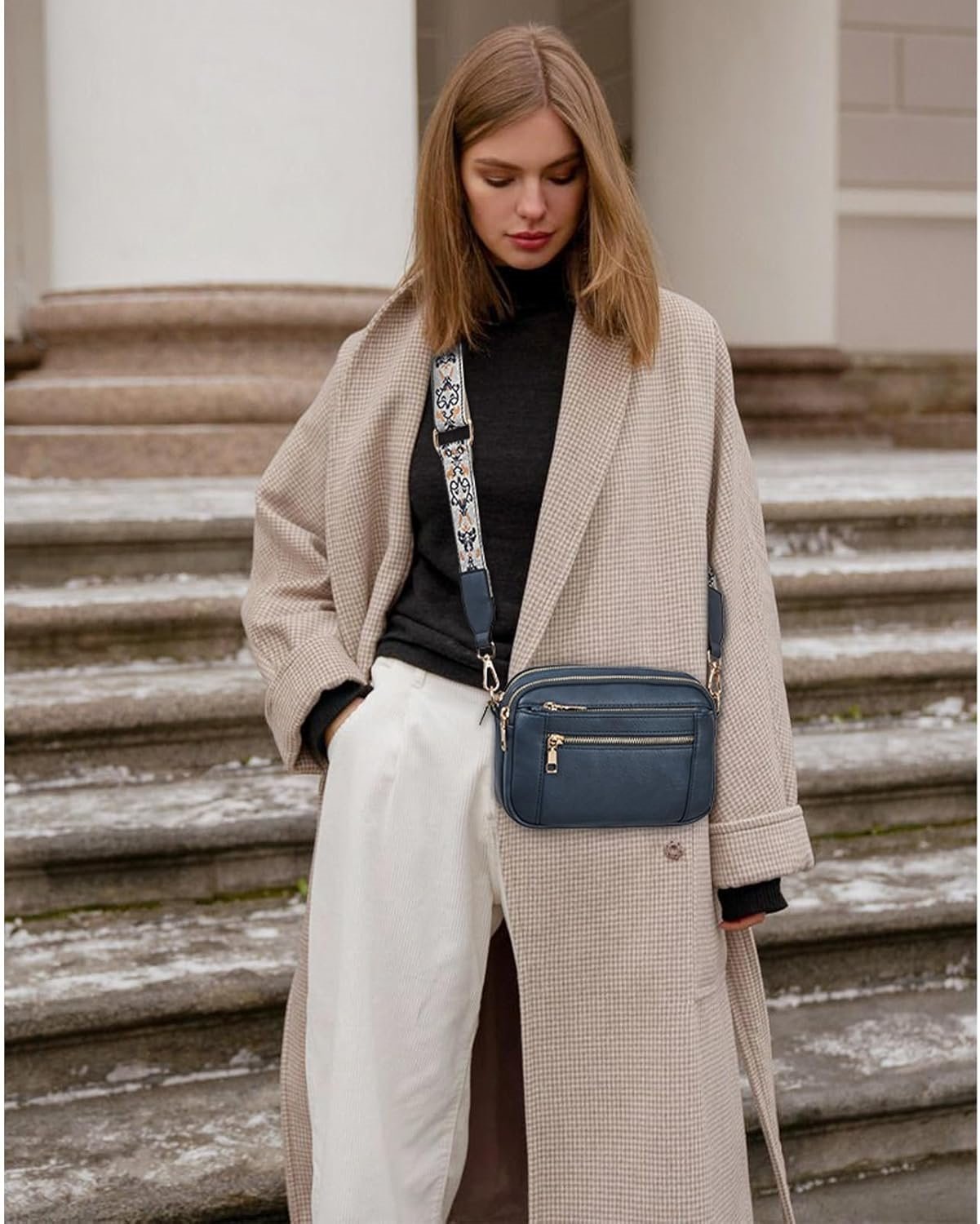 Borsa a tracolla in pelle raffinata Camille