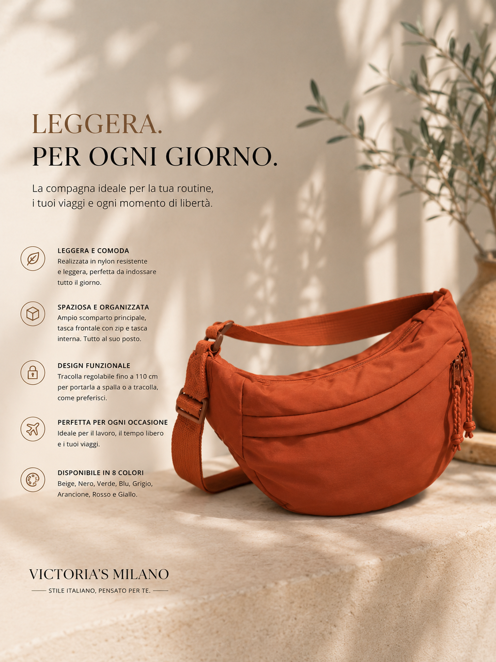 Gioia | Borsa a Spalla Arancione