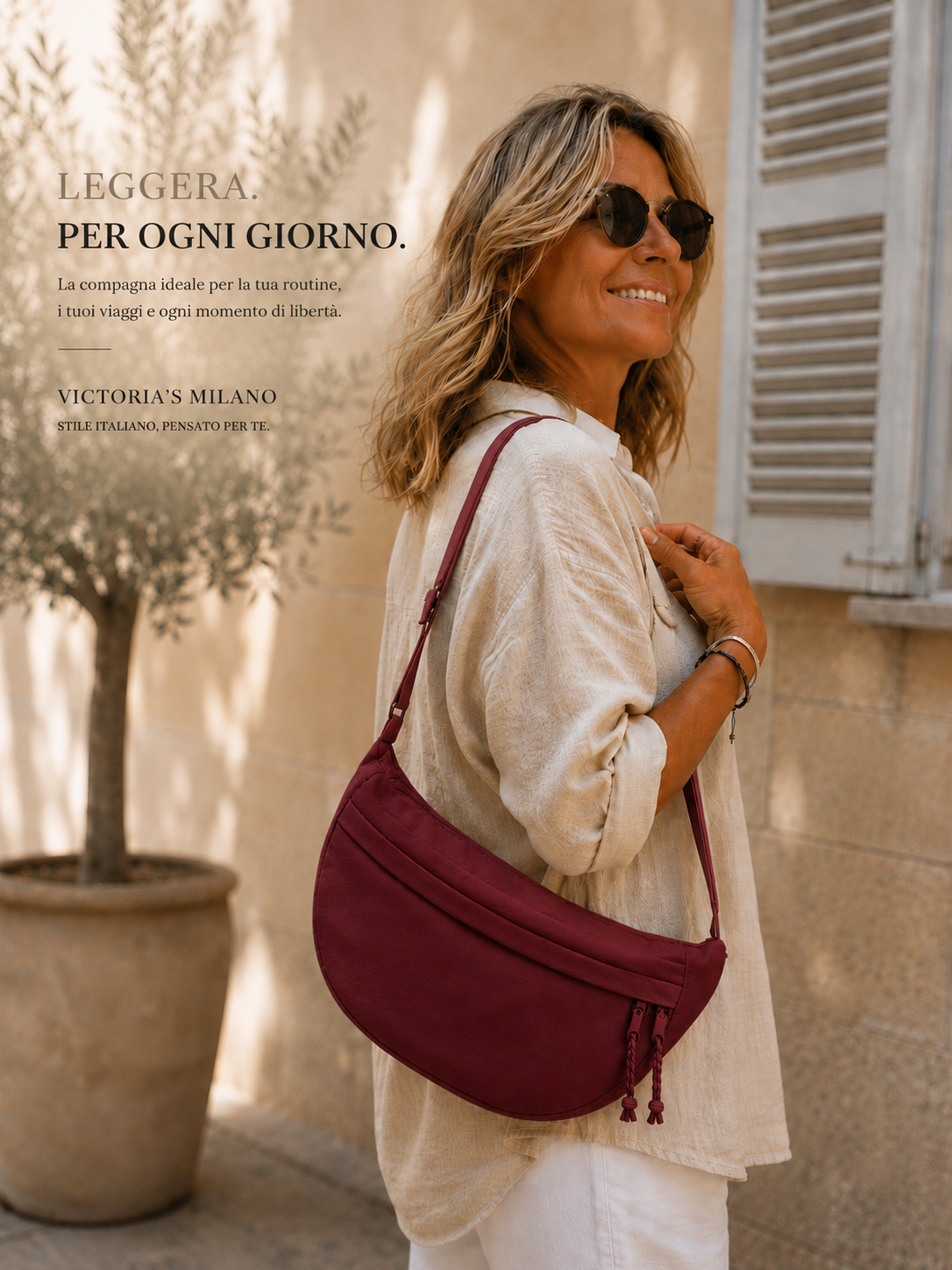 Rosa | Borsa a Spalla Bordeaux