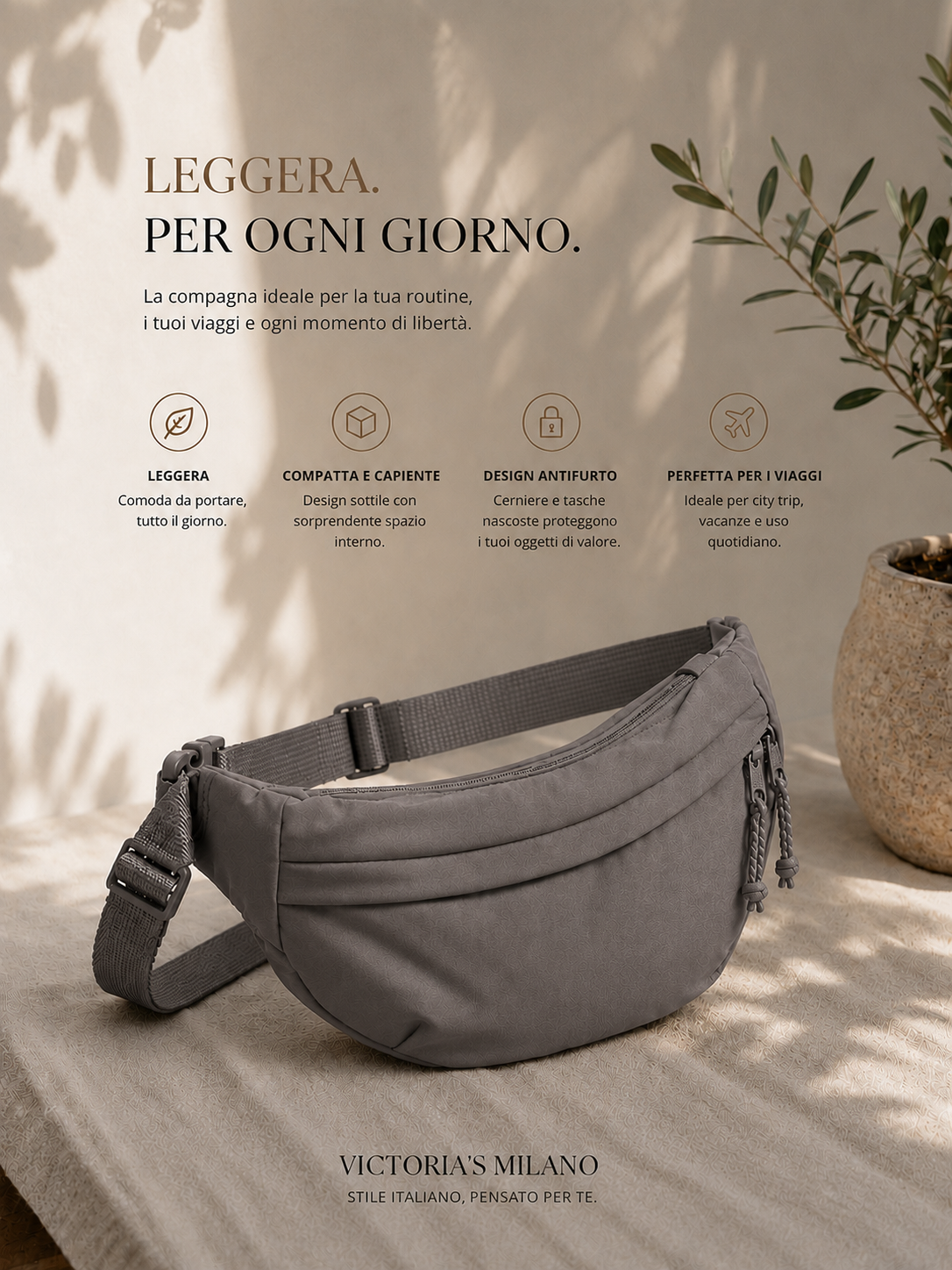 Chiara | Borsa a Spalla Grigio