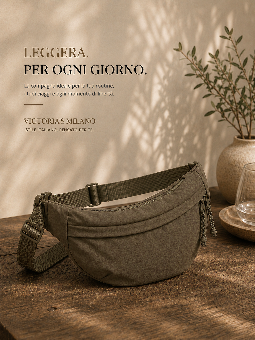Viola | Borsa a Spalla Verde Oliva