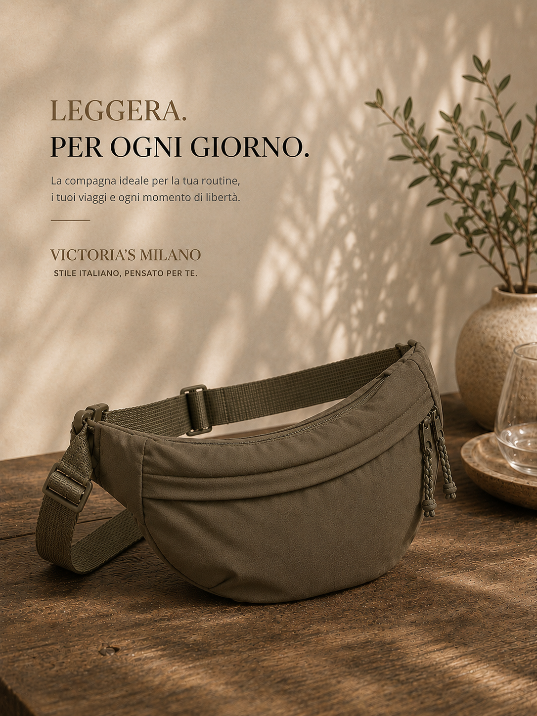 Viola | Borsa a Spalla Verde Oliva