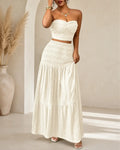 Aria | Set gonna maxi con smocking