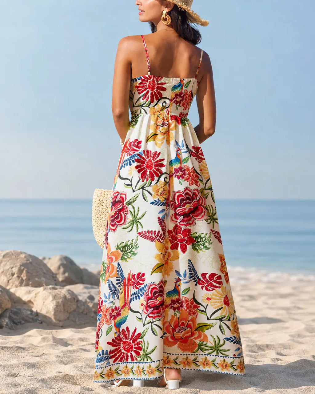 Marbella | Abito lungo Tropical Bloom