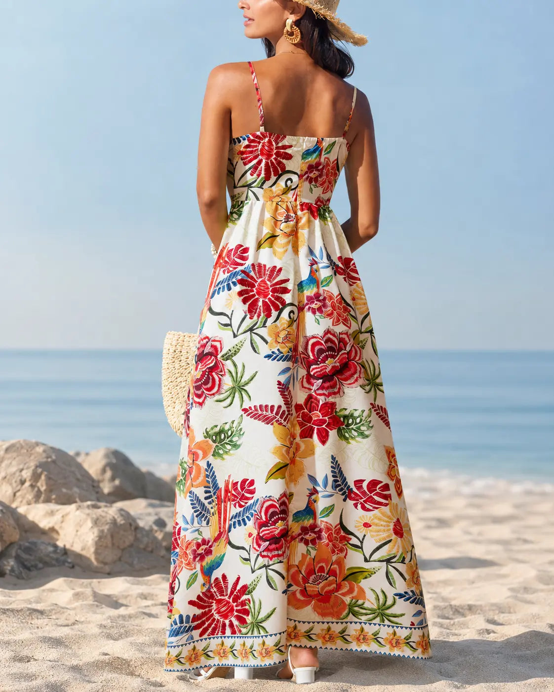 Marbella | Abito lungo Tropical Bloom