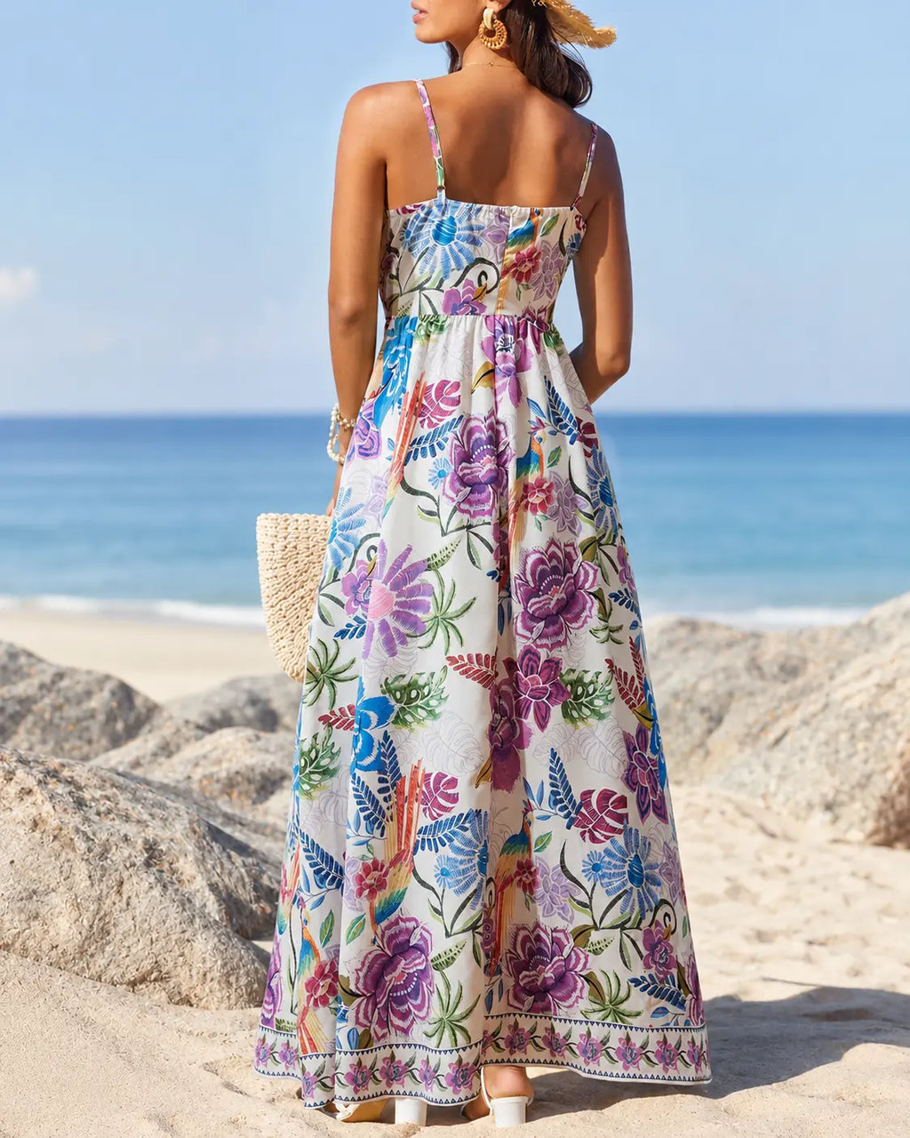 Marbella | Abito lungo Tropical Bloom