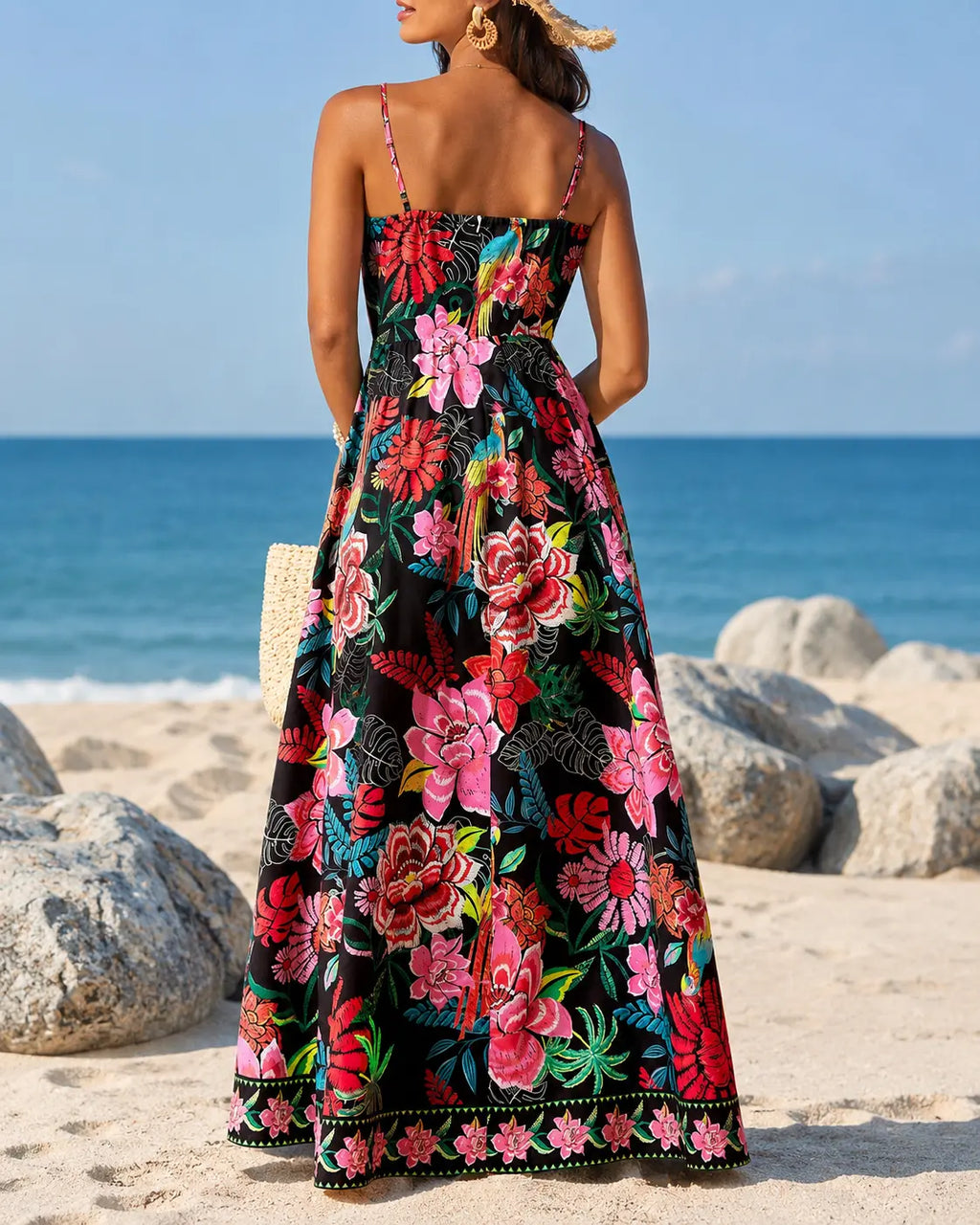 Marbella | Abito lungo Tropical Bloom