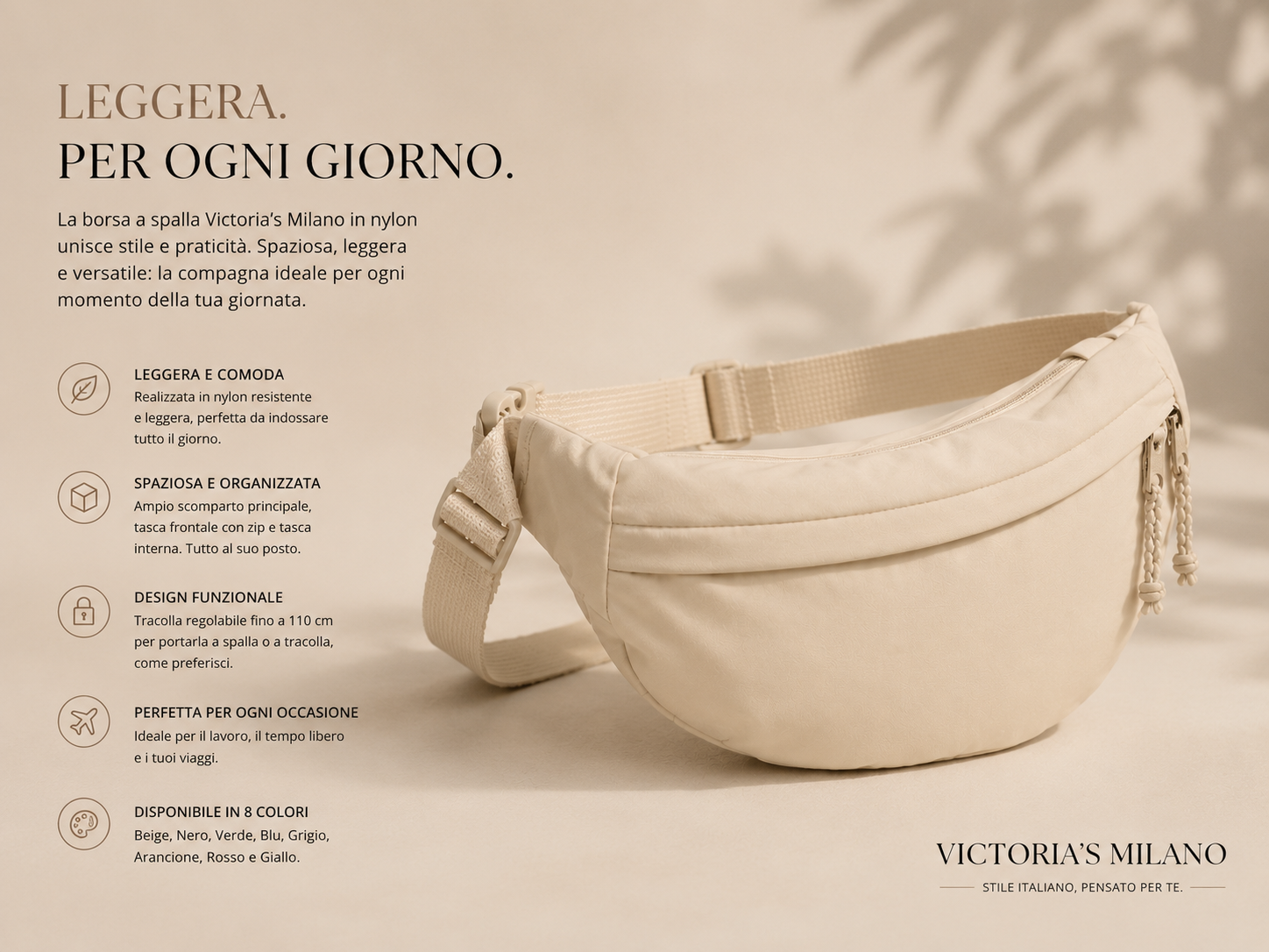 Elena | Borsa a Spalla Beige