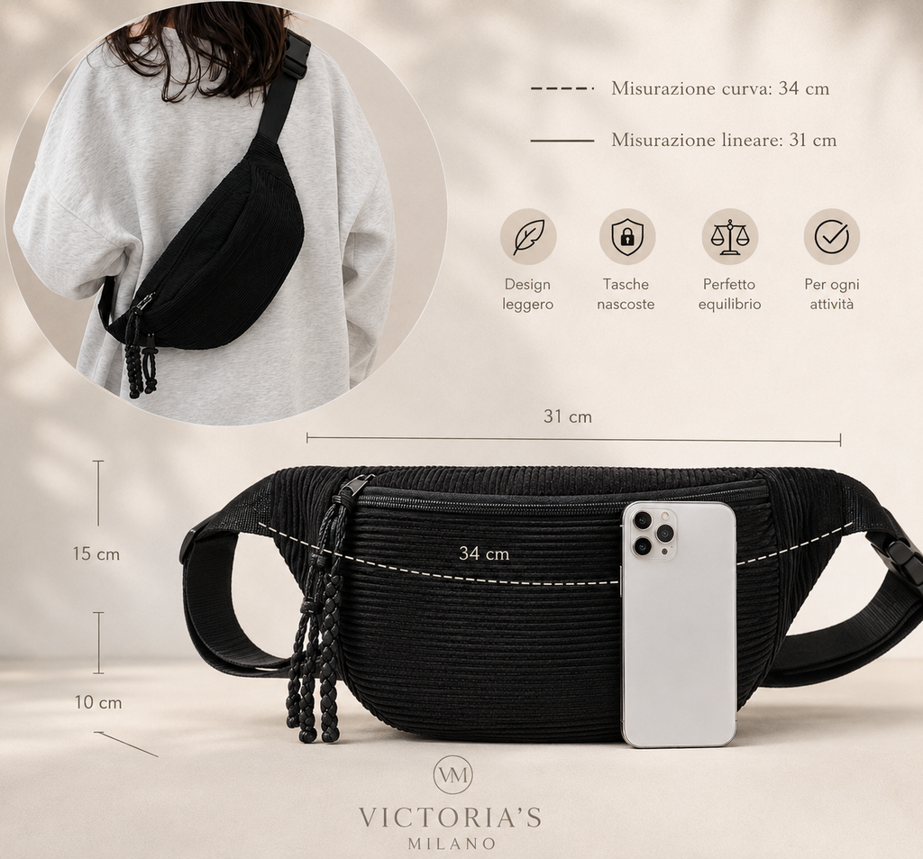 Petra | Borsa a Spalla Velluto a Coste
