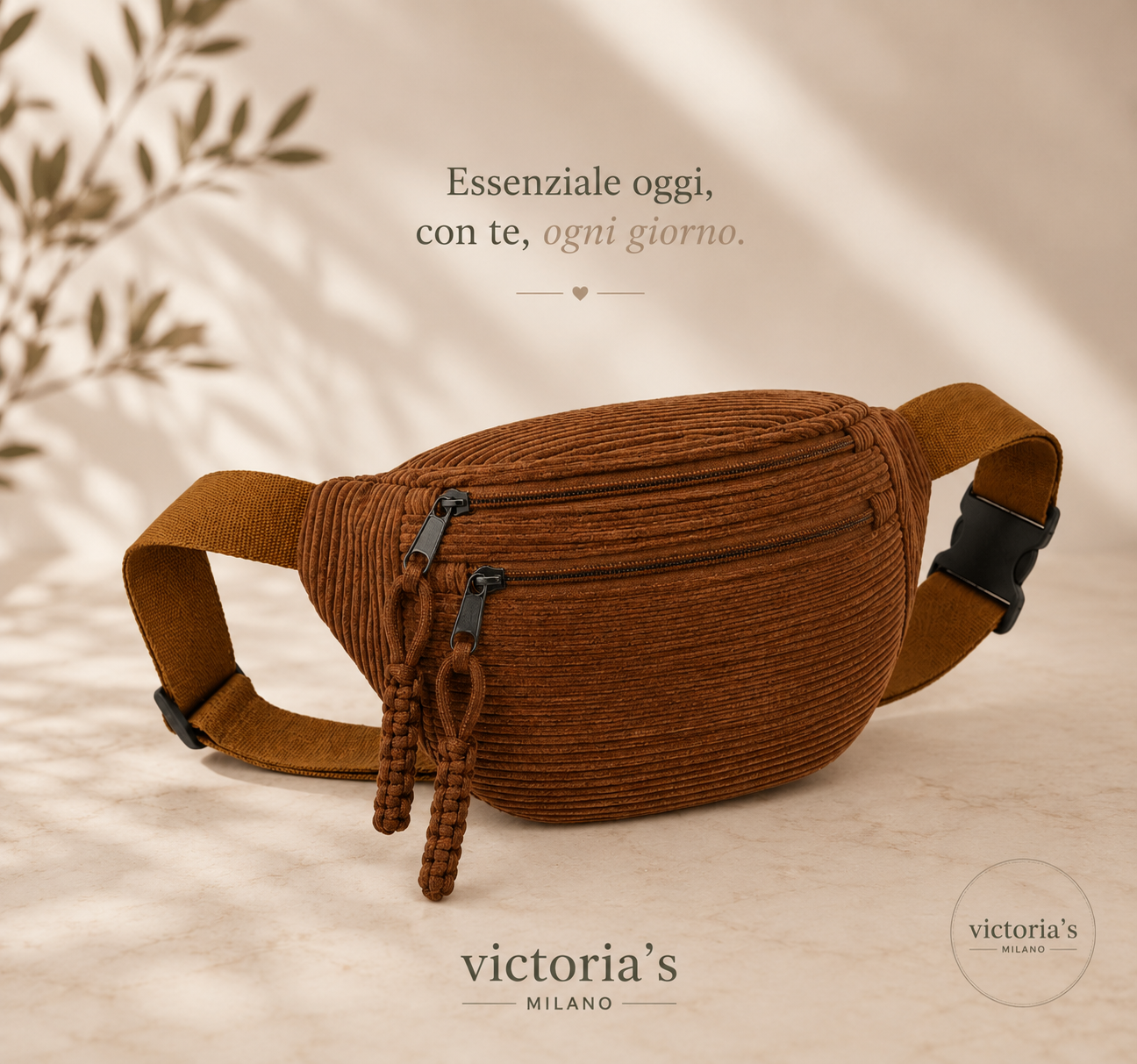 Petra | Borsa a Spalla Velluto a Coste