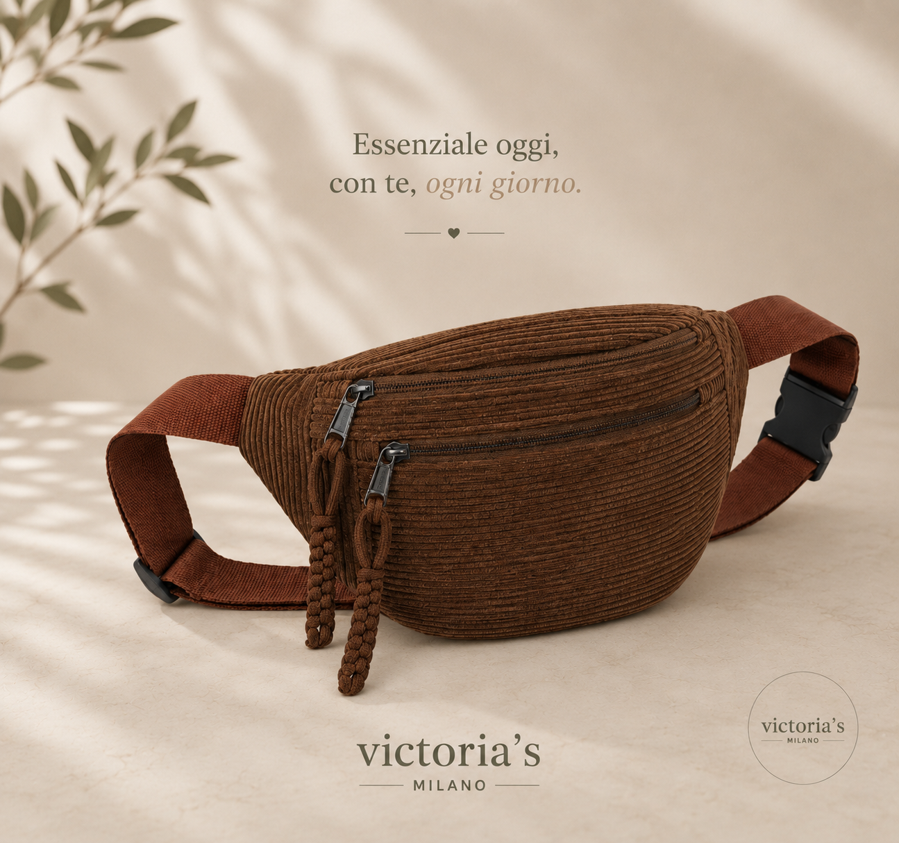 Petra | Borsa a Spalla Velluto a Coste