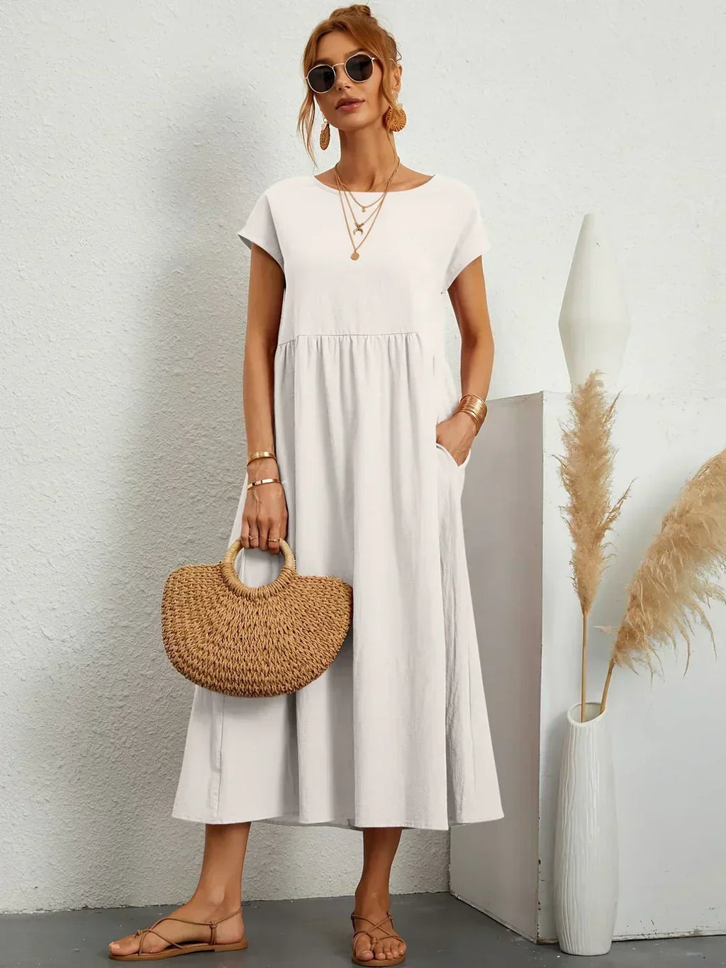Gabriela™ | Abito midi fluido dall’eleganza senza tempo