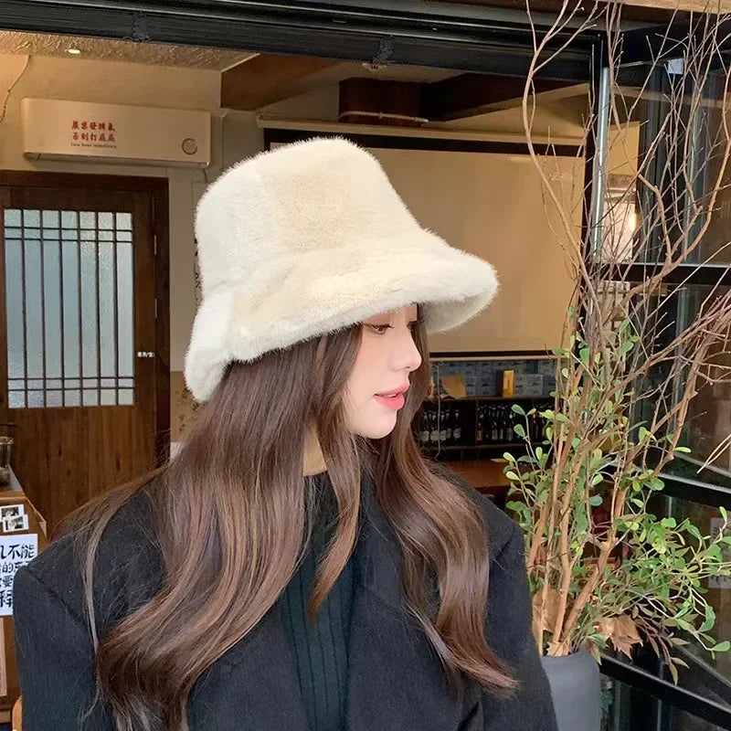 Cappello in pelliccia sintetica Blush Cloud