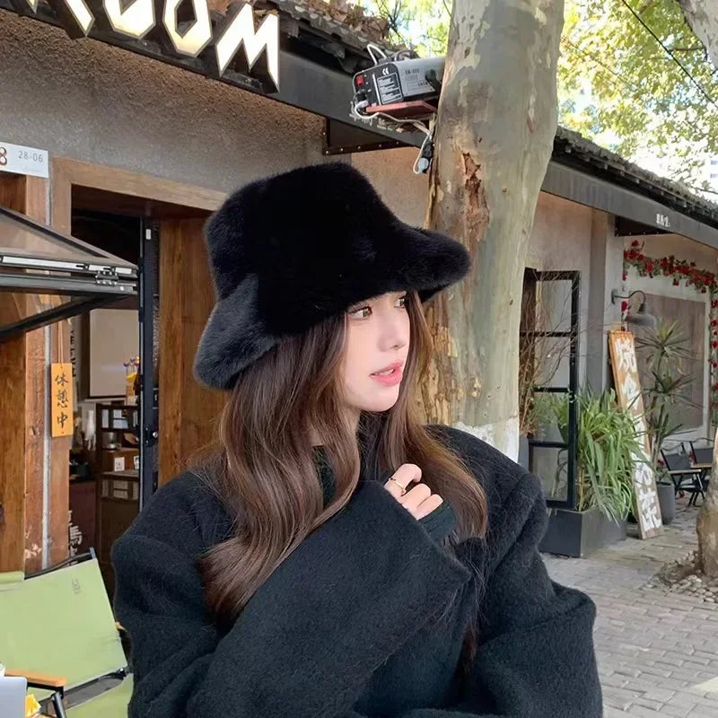 Cappello in pelliccia sintetica Blush Cloud