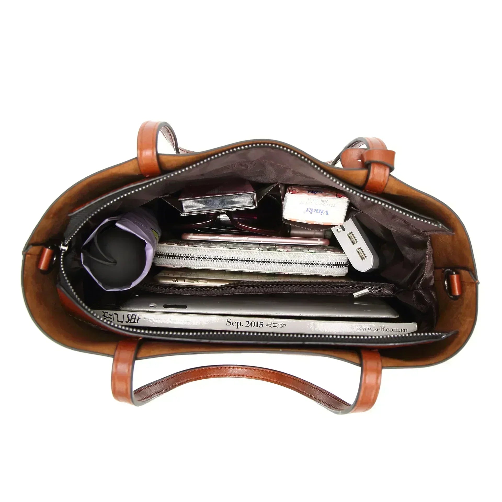 Borsa a tracolla in pelle Yade