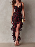 Rossella - Abito chic nero e rosso