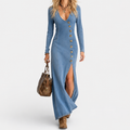 Abito lungo in denim elegante