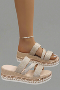 VANESSA | Sandali con Tacco a Wedge Glitterati dal Design Glamour per l'Estate