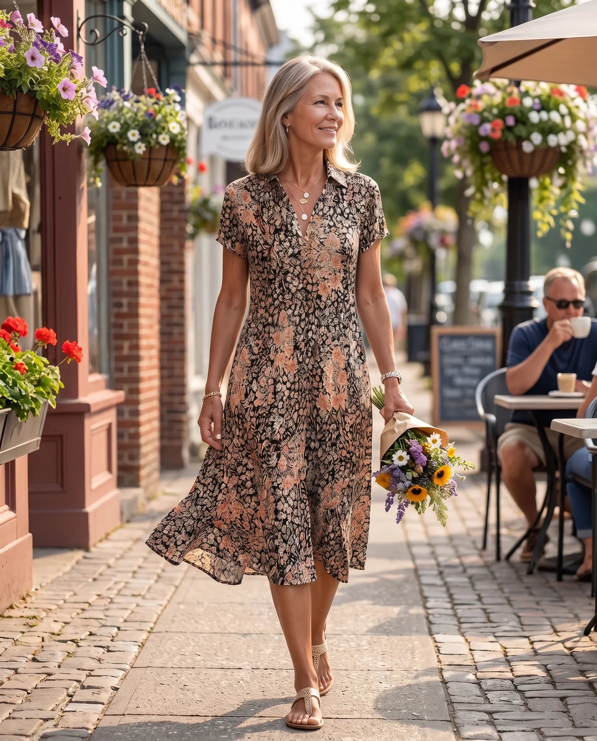 Moira™ Abito Midi Leggero e Confortevole